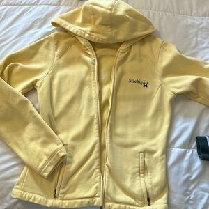 University of Michigan zip up. Baby yellow